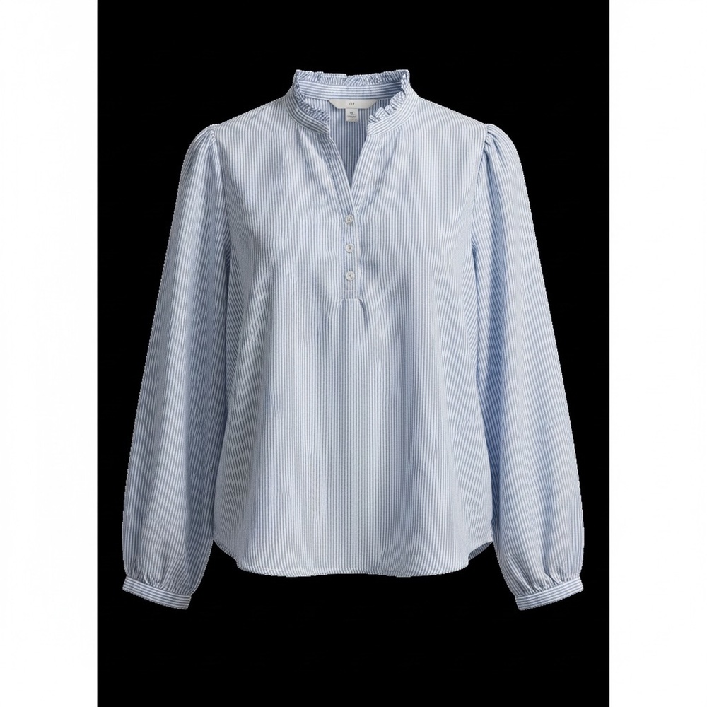 H&M Striped Light Blue Blouse